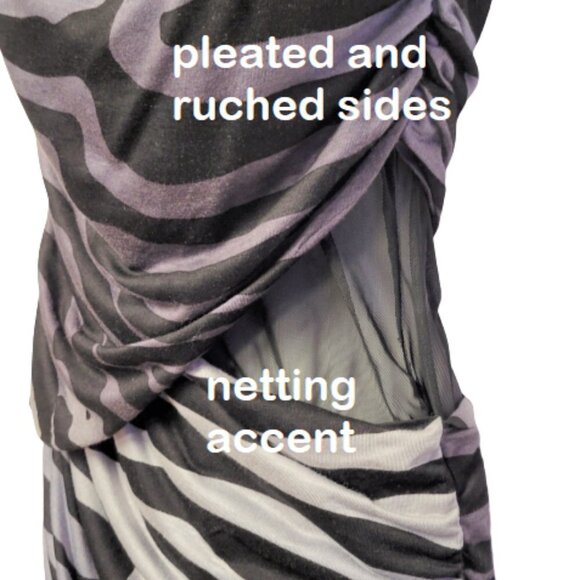 Strapless Sexy Dress Black and White Bodycon Dress - Size M / Size L - Picture 4 of 5